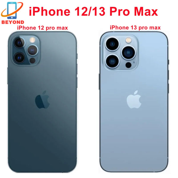 Apple-iPhone 12 13 Pro Max, 128, 256, 512GB ROM, 6,7 ", Retina OLED, RAM 6GB, Face ID, NFC, Desbloqueado, Telefones 5G, Original, 98% Novo celular